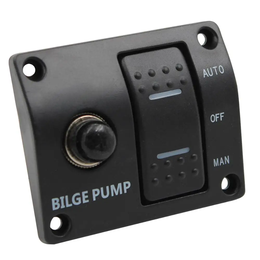 12V&24V  3-WAY  SWITCH PANEL FOR BILGE PUMP  Bilge Pump Control Switch Marine Panel Switch Automatic