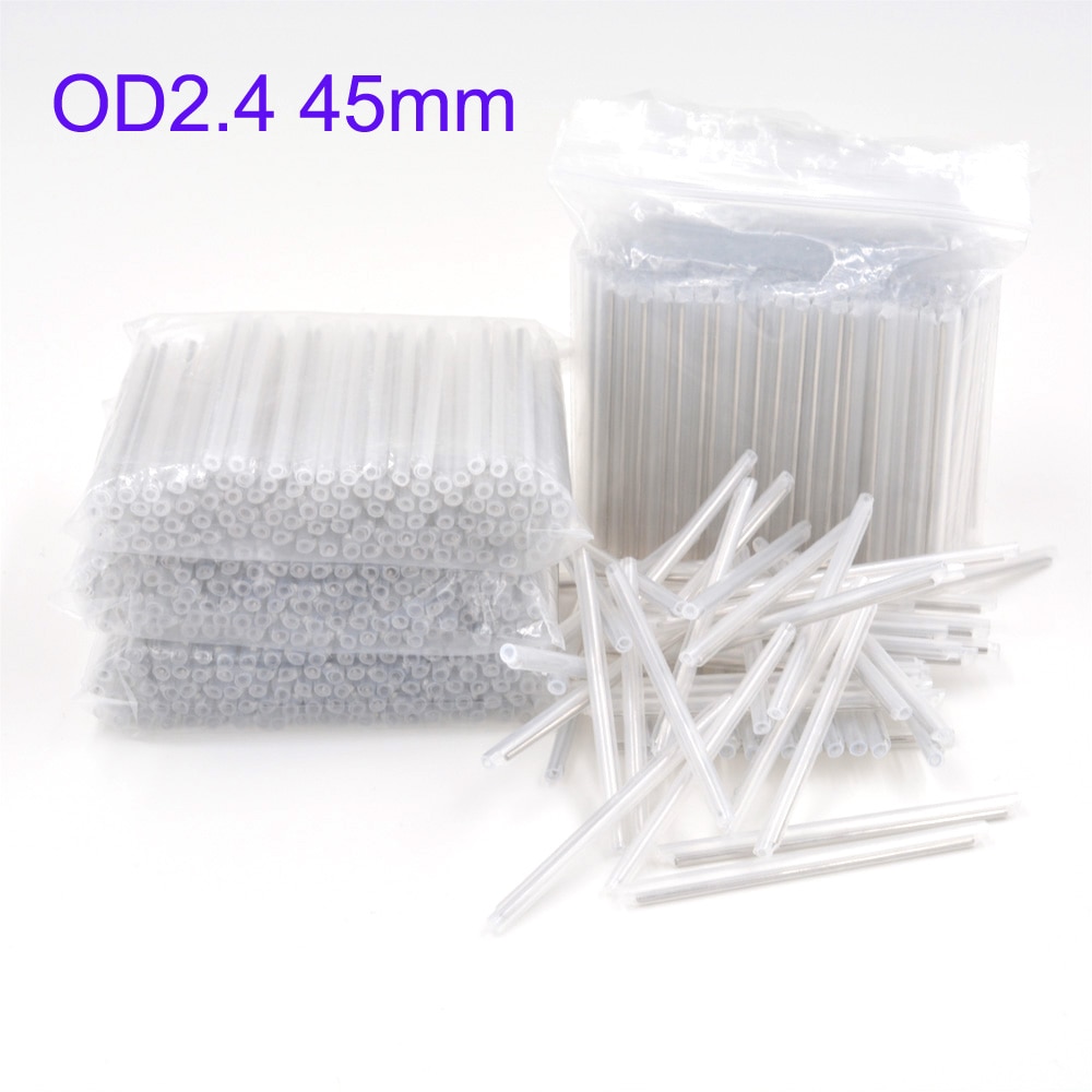 2500pcs OD 2.4mm 45mm Bare Fiber Optic Fusion Protection Splice Sleeves ,Heat Shrinkable Tube Fiber Optic Hot Melt Tube