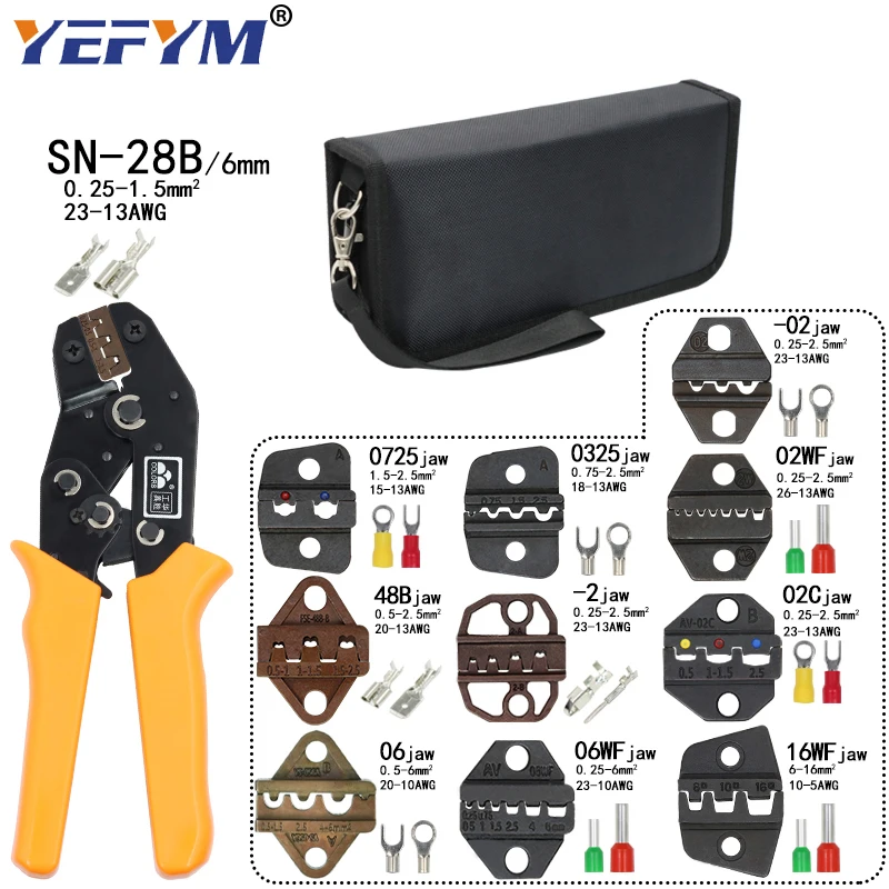 SN-28B crimping pliers 10 jaws for TAB 2.8 4.8 6.3/C3 XH2.54 3.96 2510/tube/non insulation terminals