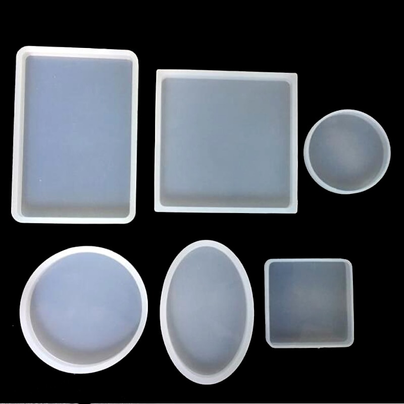 1pcs Square Round Oval rectangle Scrapbooking Silicone Mold Resin Silicone Mould handmade DIY Jewelry Making epoxy resin molds