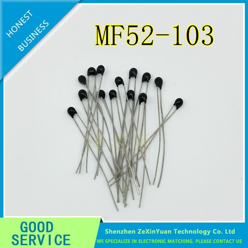100PCS/LOT SET THERMISTOR TEMPERATURE SENSOR NTC-MF52-103/3950 10K B VALUE 3950K 1% THERMAL RESISTORS 68