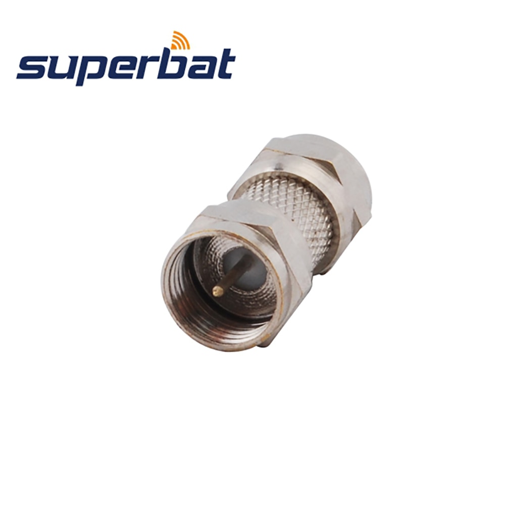 Superbat 5pcs F Adapter F Male to Plug Right Angle Straight 50 Ohm Coaxial Connector