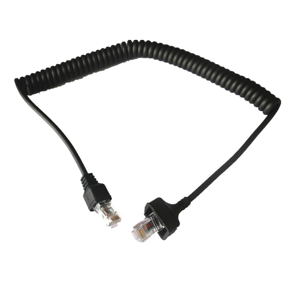 2pcs Replacement Microphone Coiled Cord Cable 8pin to 8 pin for Kenwood TK-868 TK-8100 TK-7100 Radio Walkie Talkie Accessories