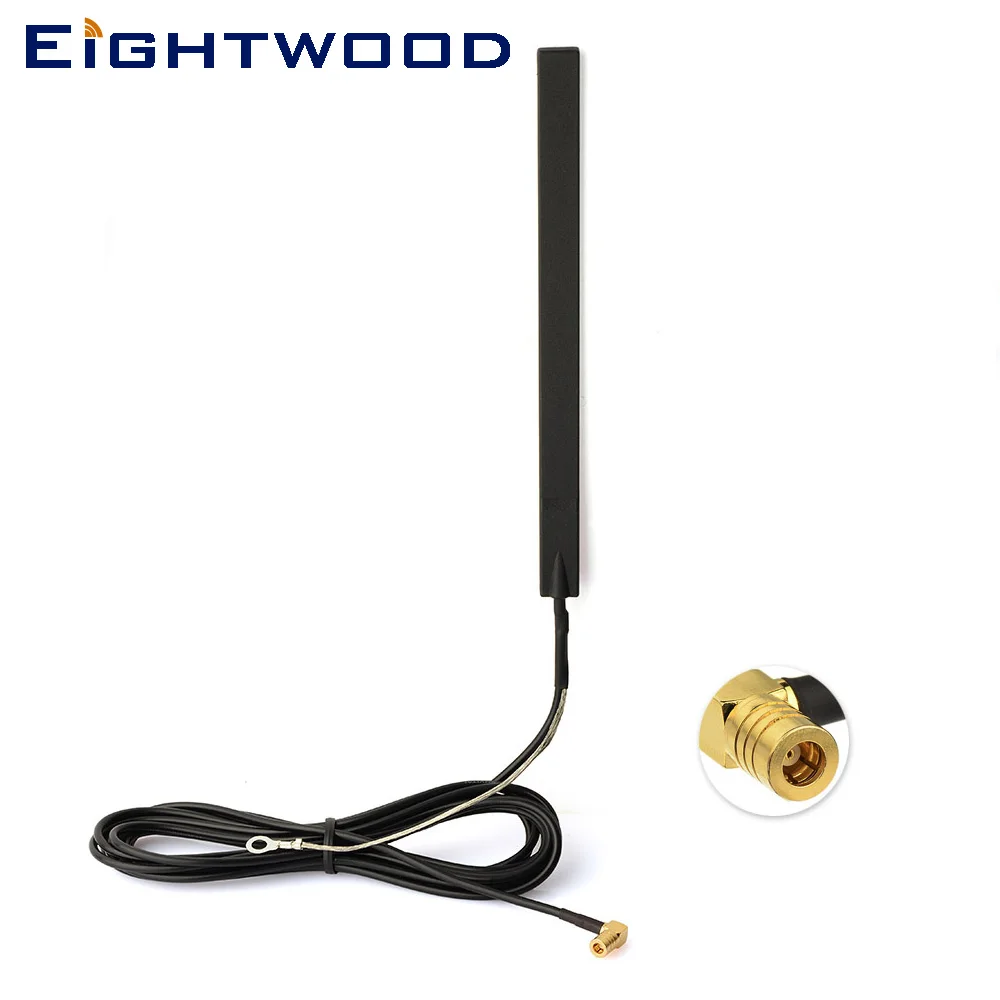 Eightwood DAB+FM/AM Car Radio Antenna Amplified Aerial Internal Glass Mount SMB Connector for JVC