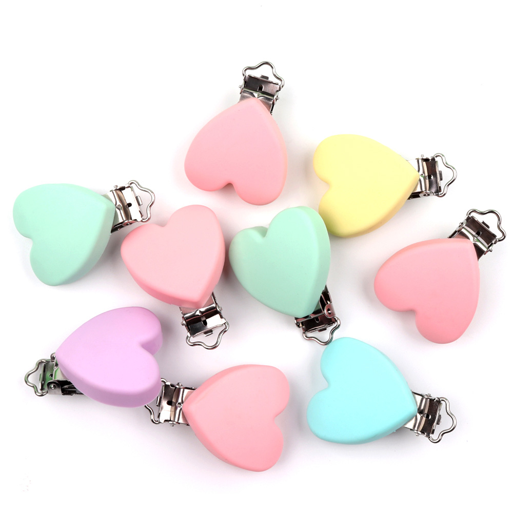 TYRY.HU 1x Pacifier Holder Clip Silicone Metal Nipple Clasps For Diy Pacifier Leash Clip Nipple Clasp Nursing Toy Accessories