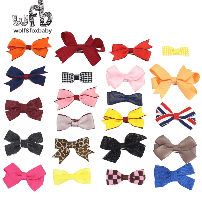 Retail Kids Cute Print rib fabric Bowknot Harper Seven Multi-Style Hair Accessaries hairpins hairwear