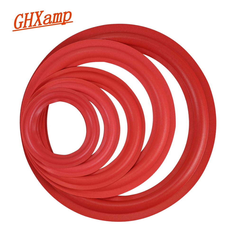 GHXAMP Red Foam Repair Surround Suspension 4" 6.5" 8" 10" INCH Subwoofer Speaker Woofer Loudspeaker Replacem