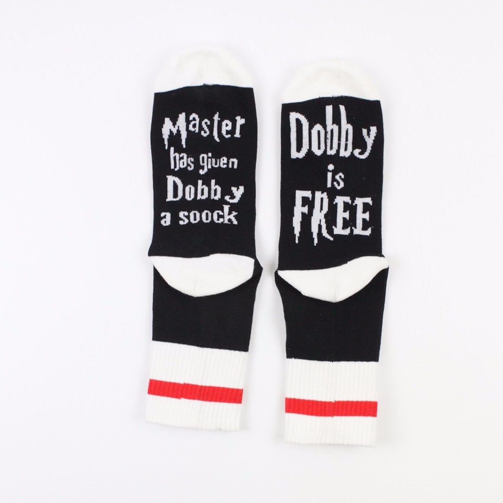 Master Has Given Dobby a Socks Summer Spring Style Of Women Funny Unisex For Cotton Casual Cotton Letters Socks Man Meias