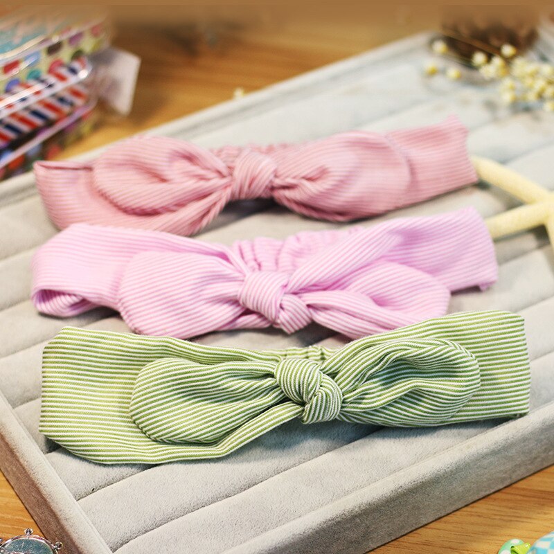Clear Rabbit Ear Headbands Korea Style Headwear Bow Elastic Knot Baby Hair Accessories Children Headband Girls Bows Headdress