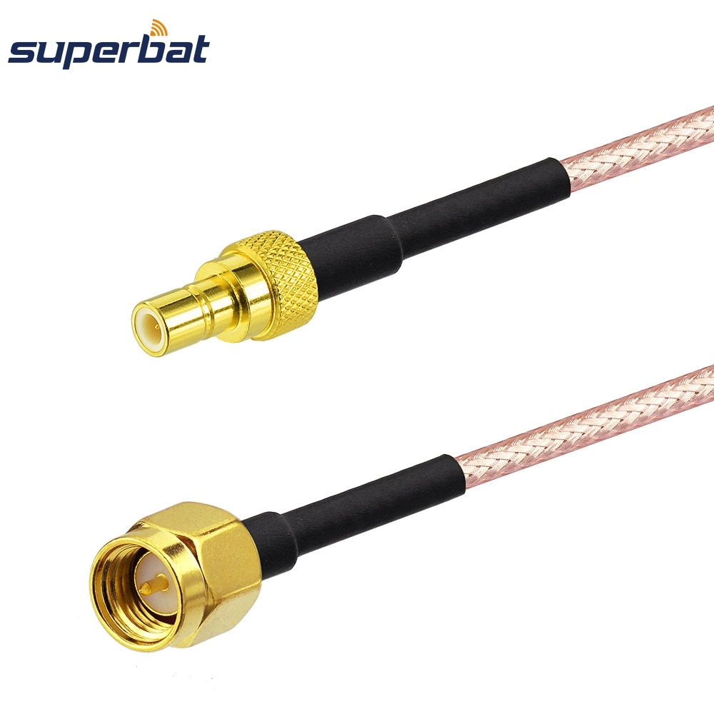 Superbat SMA Male to SMB Plug Straight Connector Pigtail Coaxial Cable RG316 40cm for Car/GPS/GSM/Wifi Antenna