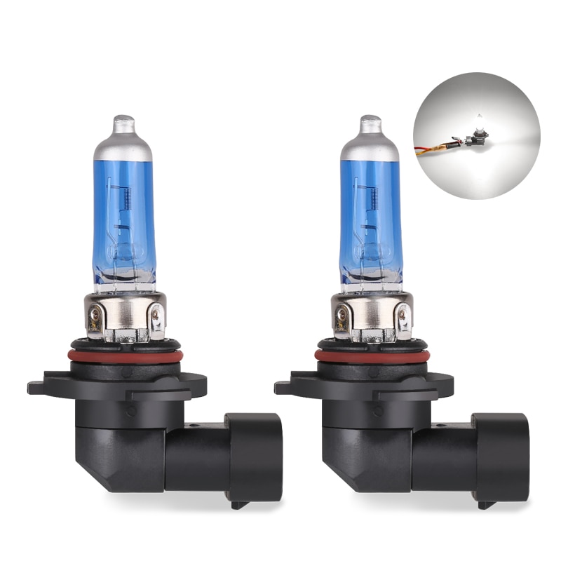 Urbanroad 2Pcs H10 Auto Car Headlight Bulb Lamp 12V 42W 6000K Super White Halogen Fog Headlight Light Lamp