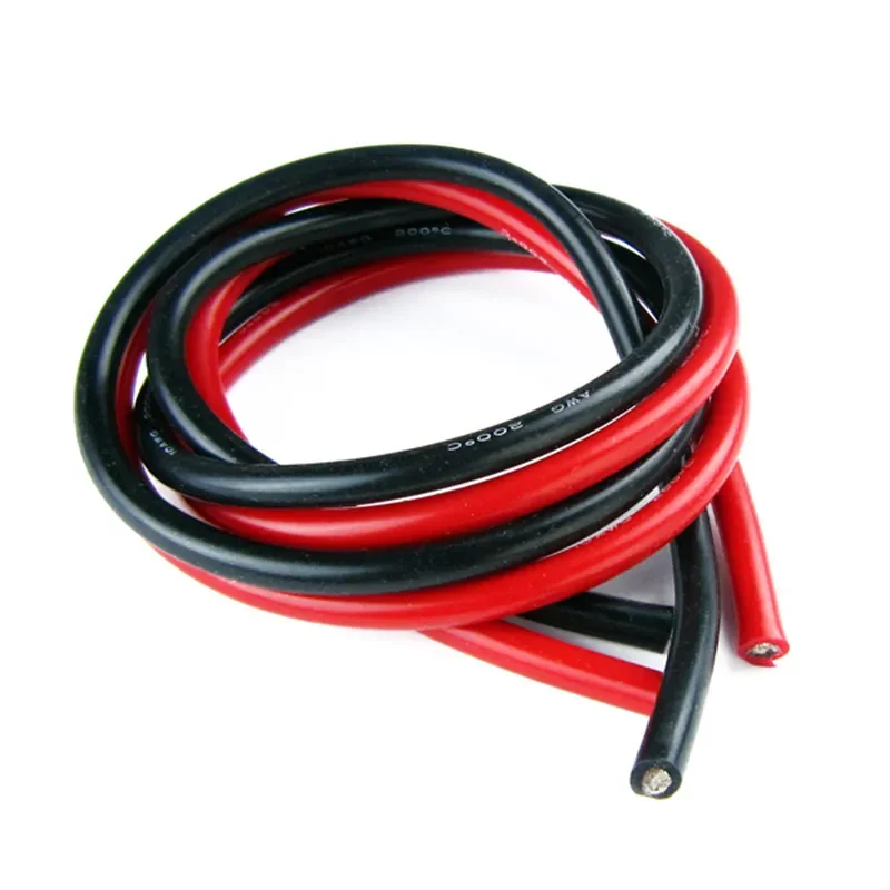 10 Meters/Lot Wire Silicone 8 12 14 16 18 20 22 24 26 28 30 AWG 5 M Red and 5m Black Color Cable