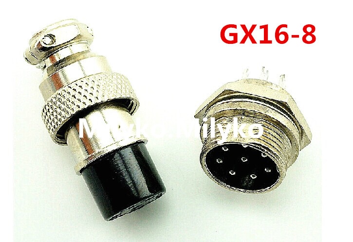 10pair Male & Female Diameter 16mm Wire Panel Connector GX16 8P GX16-8 M16 circular connector Socket Plug