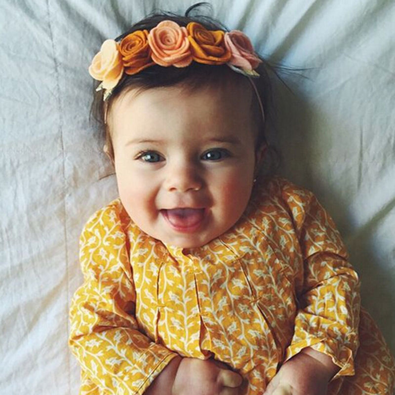 2018 New Cute Toddler Newborn Infant Baby Girl Flower Headband Birthday Holiday Hair Band Headwear Hair Accessories
