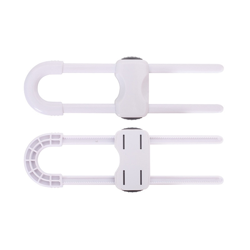 4/2/1pcs Baby Safety Lock Child Security Protection Double Open Cabinet Children Locking For Kids Plastic Lock