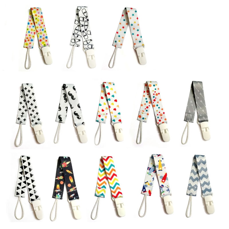 2018 Baby Pacifier Clip Chain Ribbon Holder Chupetas Soother Pacifier Clips Leash Strap Nipple Holder For Infant Feeding B0621