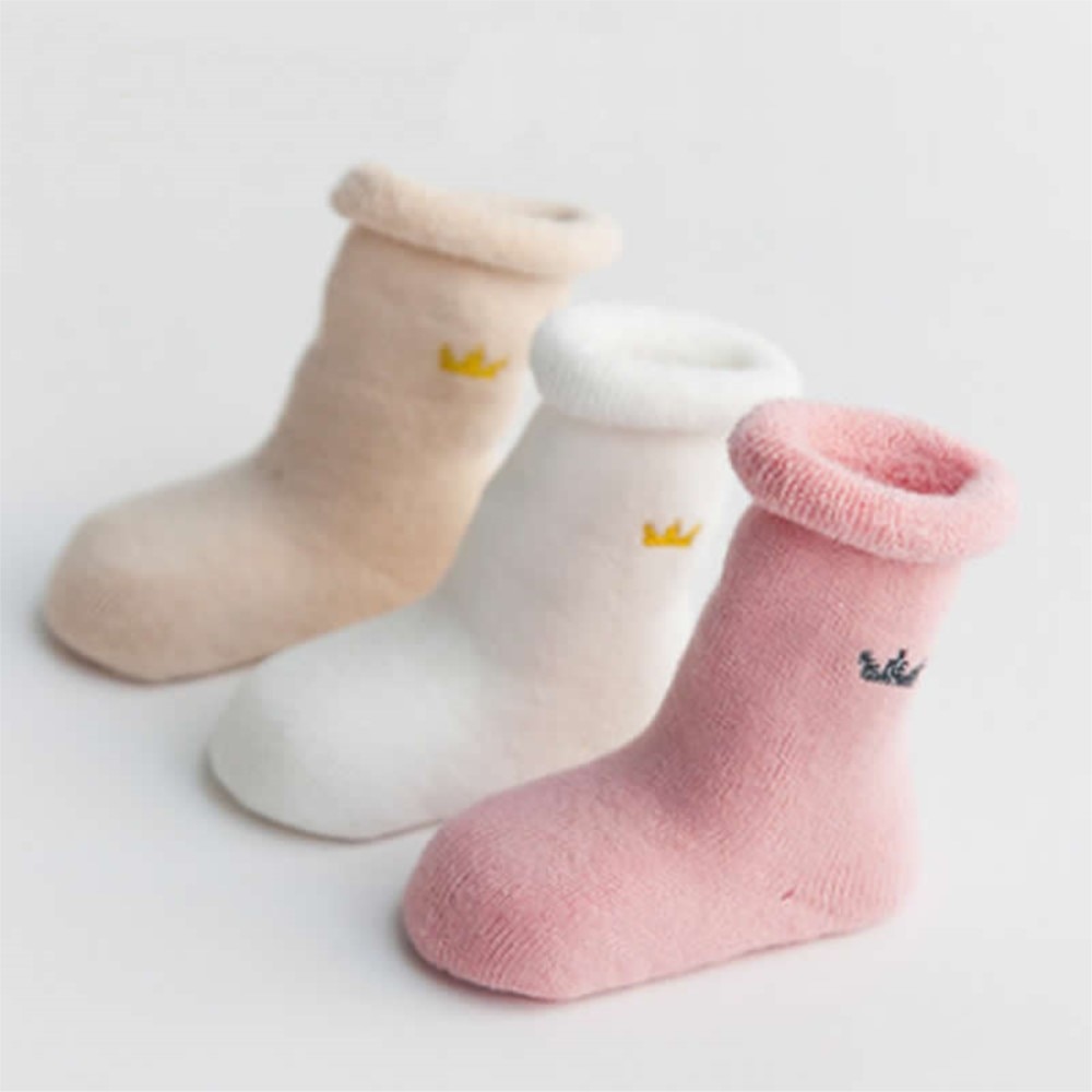 3Pair/Lot Winter Warm Baby Girls Boy Socks Newborn Baby Boy Socks Meias Para Bebe Calcetines Terry Thick Towel Cotton Tube Socks