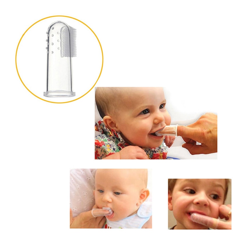 1 pc Useful healthy Kids Baby Infant Soft Silicone Finger Toothbrush Teeth Rubber Massager Brush Hot