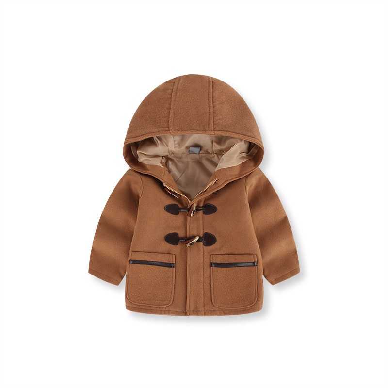 2018 Wool & Blends Children Clothes Toddler Kids Baby Boys Autumn Winter Hooded Coat Cloak Jacket Thick Warm