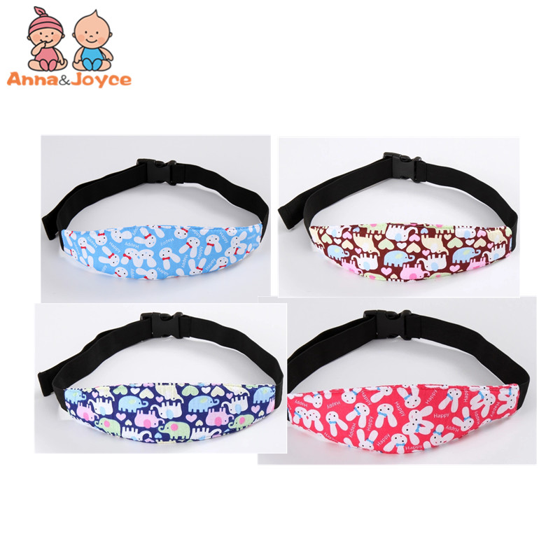 10pcs/lot New Fixed Band Printing Baby Stroller Baby Safety Seat Head Fixing Strap Doze Off Safety Belt for Sleeping Sleep Deity