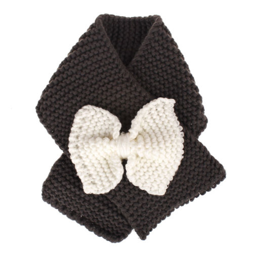 Baby Kid Winter Warm Knitting Wool Scarf Girl Knit Neck Wrap Bow Cute Scarf Girl Scarfs 0-6T
