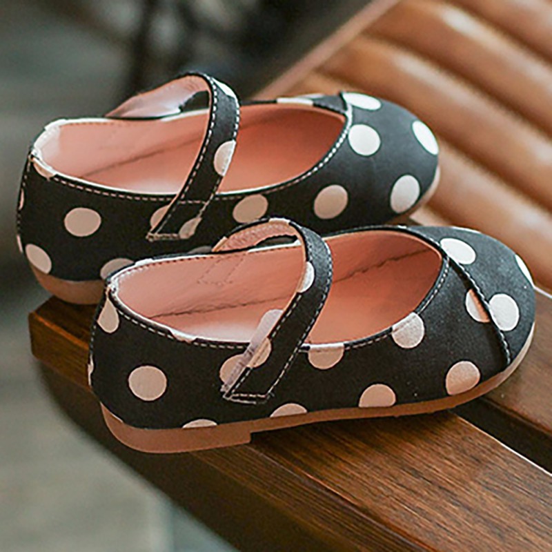 Newly Children's Flats Shoes For Girls Cute Dot Princess Shoes Kids Girl Wedding Dress Shoe Children Girl Footwear