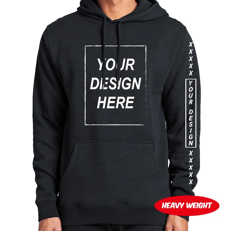 Custom Hoodies Add Your Text Sweatshirt Customized Long Sleeve High Quality Heavy Weight Soft Fleece