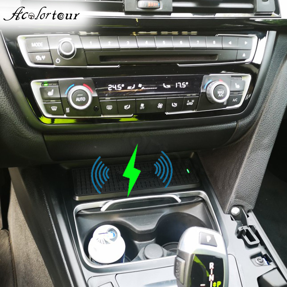Car wireless charger for bmw 3 4 serive F31 F32 F33 F35 F36 F34 F30 M4 F82 charging pad mat qi fast charge mobile phone holder