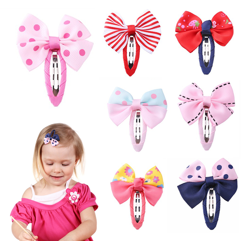 Cute Kids Baby Bowknot Barrettes Girls Princess Hair Clip Hairpins Headwear Cute Kids Baby Bowknot Barrettes Girls Princess Hair