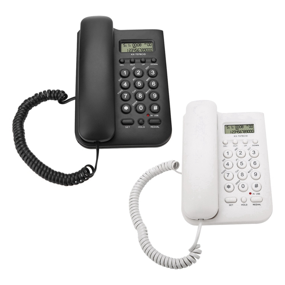 KX-T076 Landline Telephone Wall Mounted Wired Phone FSK/DTMF Dual System Phone For Home Hotel Office