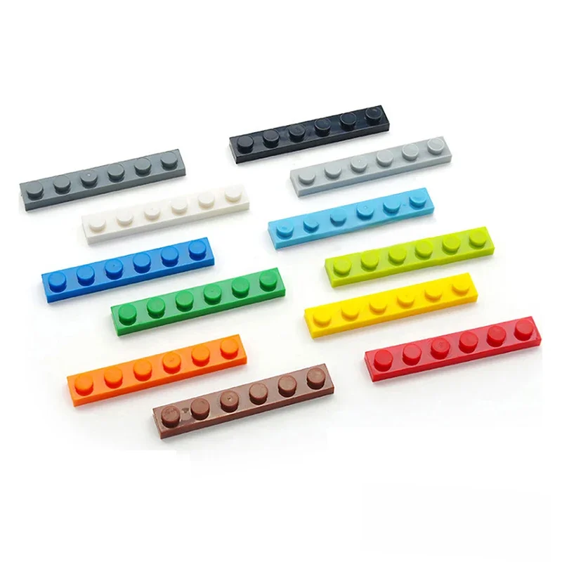 80pcs DIY Building Blocks Thin Figures Bricks 1x6 Dots 12Color Educational Creative Size Compatible