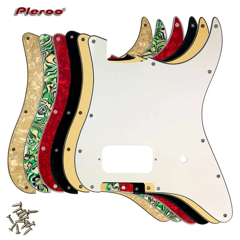 Pleroo Guitar Parts - For USA Mexico Fd Strat ST Blank Pickguard 11 Hole US Spec Strat With Bridge