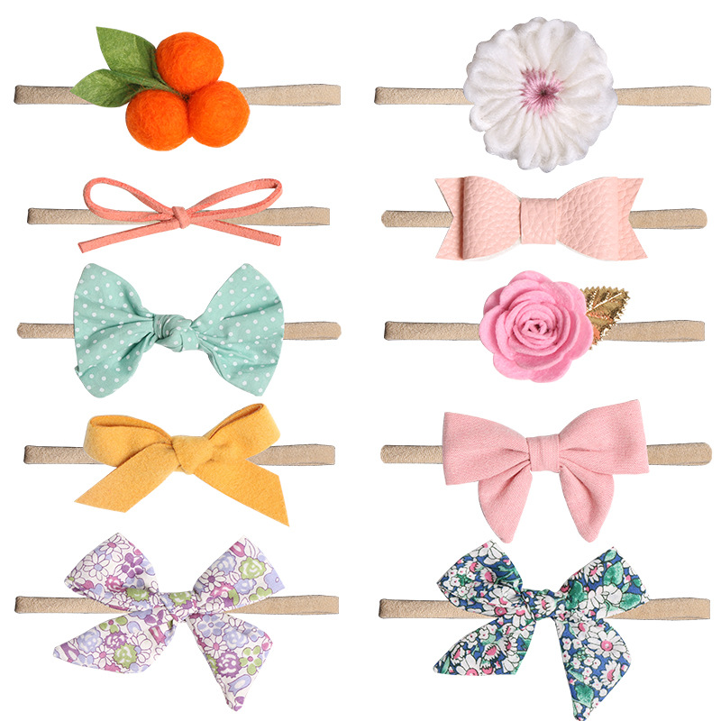BalleenShiny Bowknot Floral Headwear Infant Baby Fashion Cute Elastic Beauty Headdress Headband Toddler Hair Band Accessories