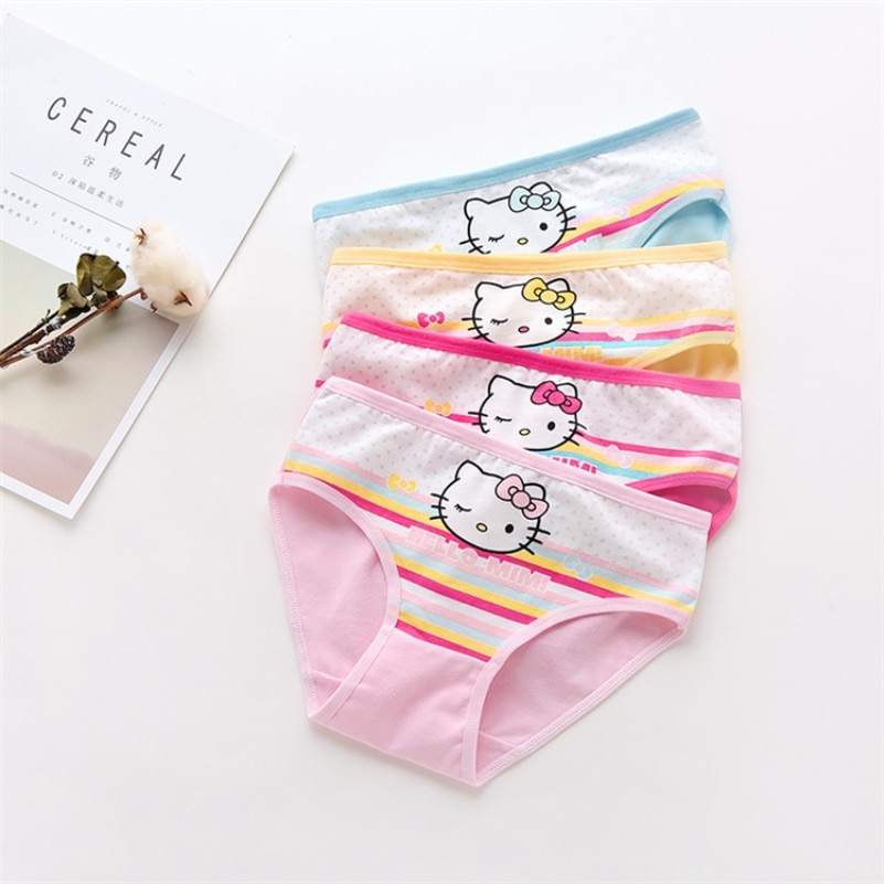 Girls Briefs Children Underwear Kids Cotton Panties Baby Infant Toddler Cartoon Characters Underpants Knickers 4pcs/lot
