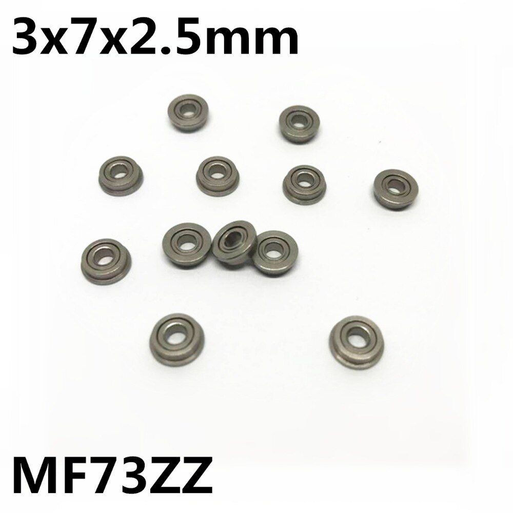 50Pcs MF73ZZ 3x7x2.5 mm Flange Bearings Deep Groove Ball Bearing High Quality MF73