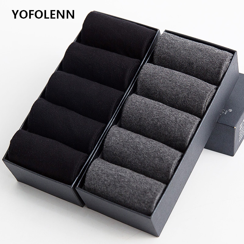 5/10 Pairs/Lot Men's Cotton Socks Plus Size Black Business Men Socks Breathable Spring Summer Autumn for Male Eur Size(39-4
