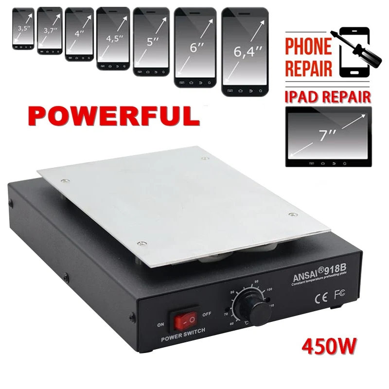 110V US / 220V EU LCD Screen Separator Heating Platform Plate Glass Removal Phone Repair Machine