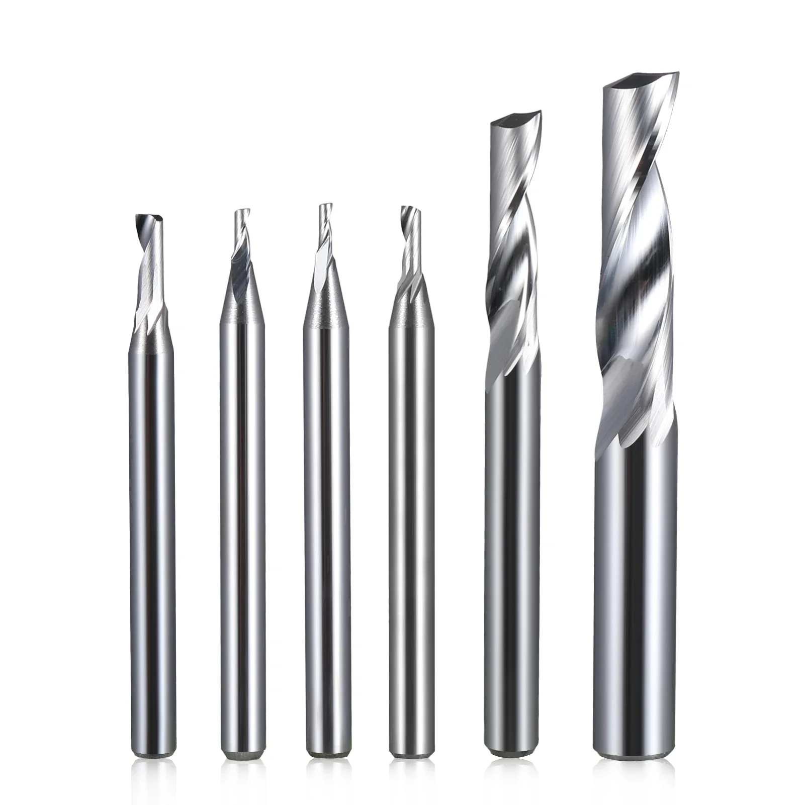 1Pcs 3.175/4/5/6/8mm Single Flute Milling cutters for Aluminum CNC Tools Solid Carbide,aluminum