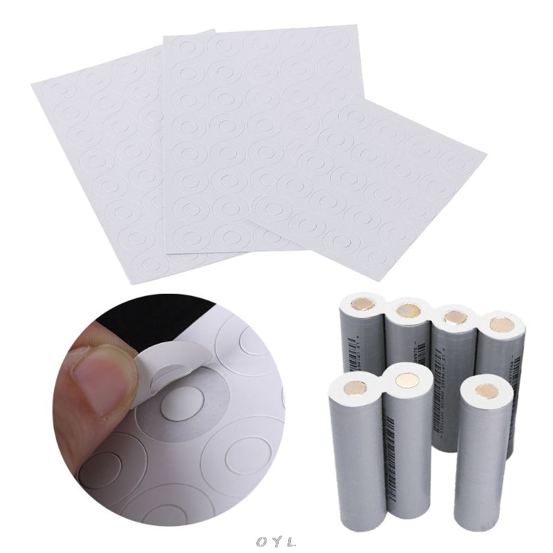 100Pcs Li-ion Battery Anode Insulation Gasket Insulator Ring for 18650 Series Li-ion Battery Anode Hollow Point Insulator Gasket