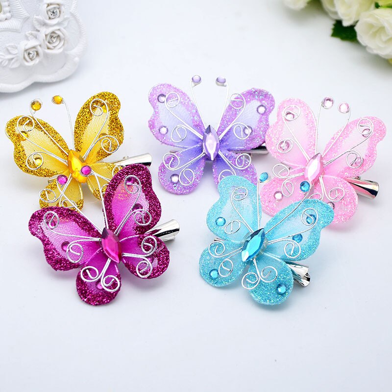 3pcs Hair Clip Butterfly Adorable Cute Headdress Bobby Pin Hair Clips Hair Barrette for Kids Baby Girls Children