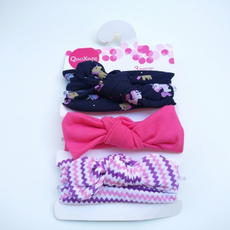 3pcs Soft Newborn Baby Headband Turband Hair Accessories Baby Bows Hair Band For Baby Girl Headbands