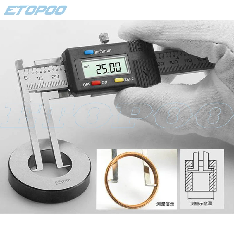 inside digital 10-150 mm 0.01mm electronic Digital Inside Groove Caliper with Knife Edge micrometer