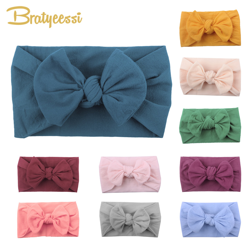 18 Colors Baby Headband for Girls Big Elastic Bow Baby Girl Headbands Hair Accessories Newborn Photograph Props Infant Head Band
