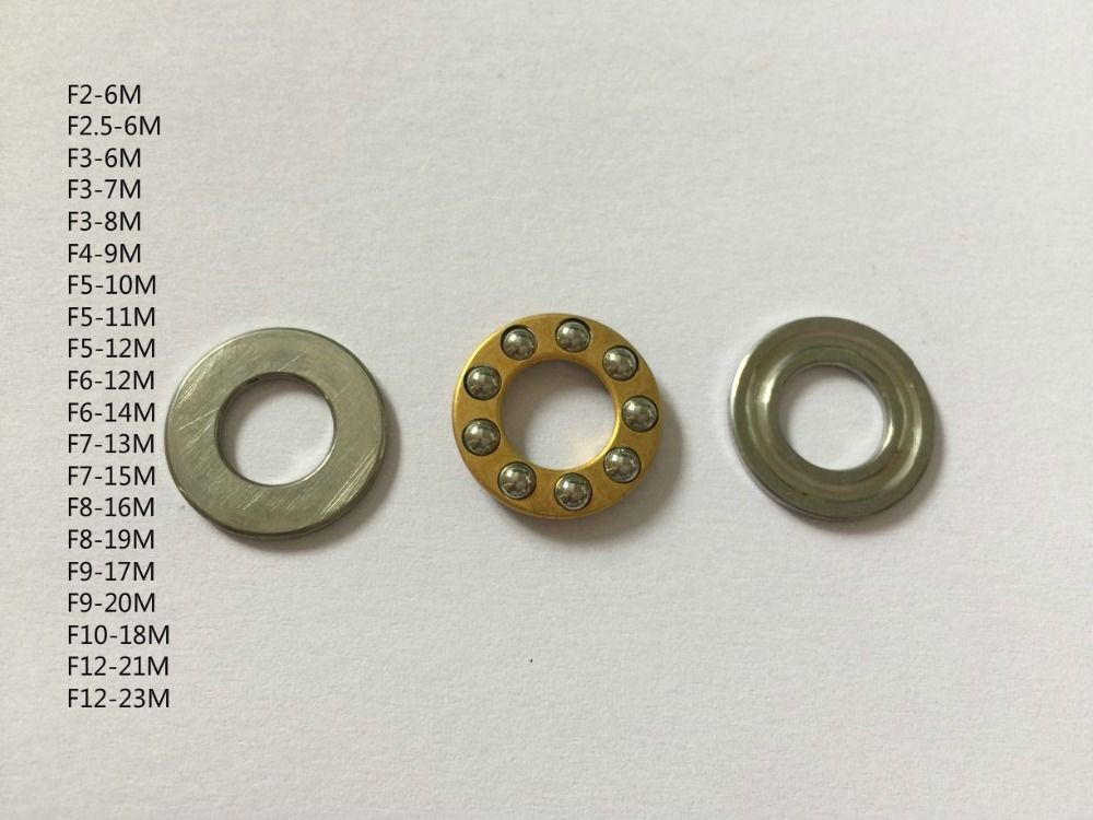 F2-6M F2.5-6M F3-6M F3-7M F3-8M F4-9M F5-10M F5-11M F5-12M F6-12M F6-14M F7-13M F7-15M F8-16M Axial Ball Thrust Bearing Brand