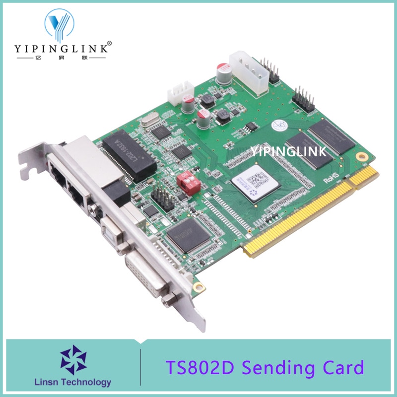 LINSN sending card TS802D controller for indoor and outdoor led video wall controller P2.5 P3 P4 P5 P6 P8 P10 LED display driver