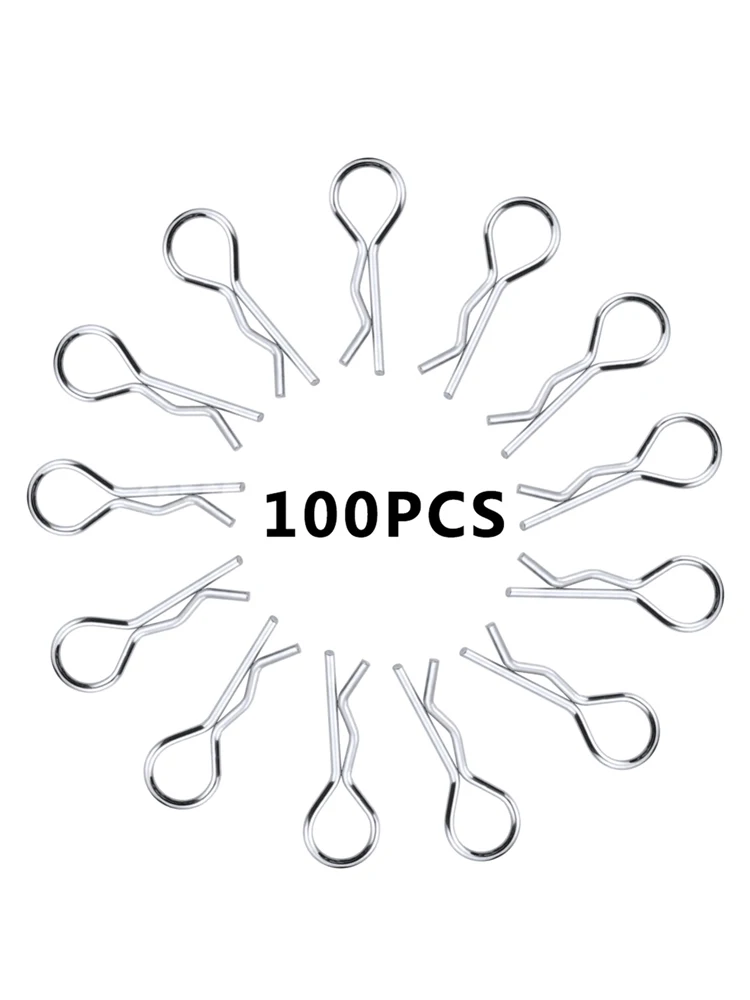 100PCS Stainless Body Shell Clip Pin For HSP RC 1/16 Car Buggy Truck HSP Vehicles