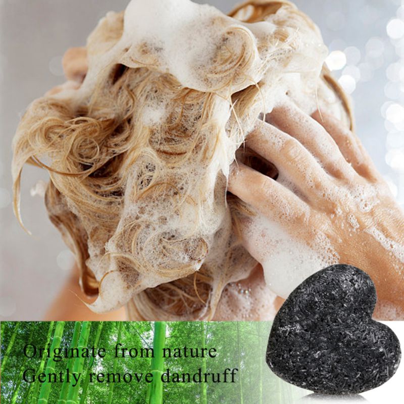 Clean Dandruff Soap Tool Heart Shape Hair Shampoo Soap Non-Silicon Oil Control Salon Hair Washing Care