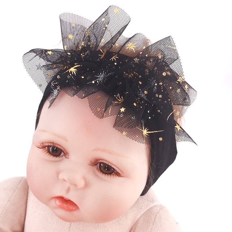 2019 Princess Headbands For Newborn baby Girls Childs Toddler Soft Star Cotton Stretch Turban Hair bands Accessories New born