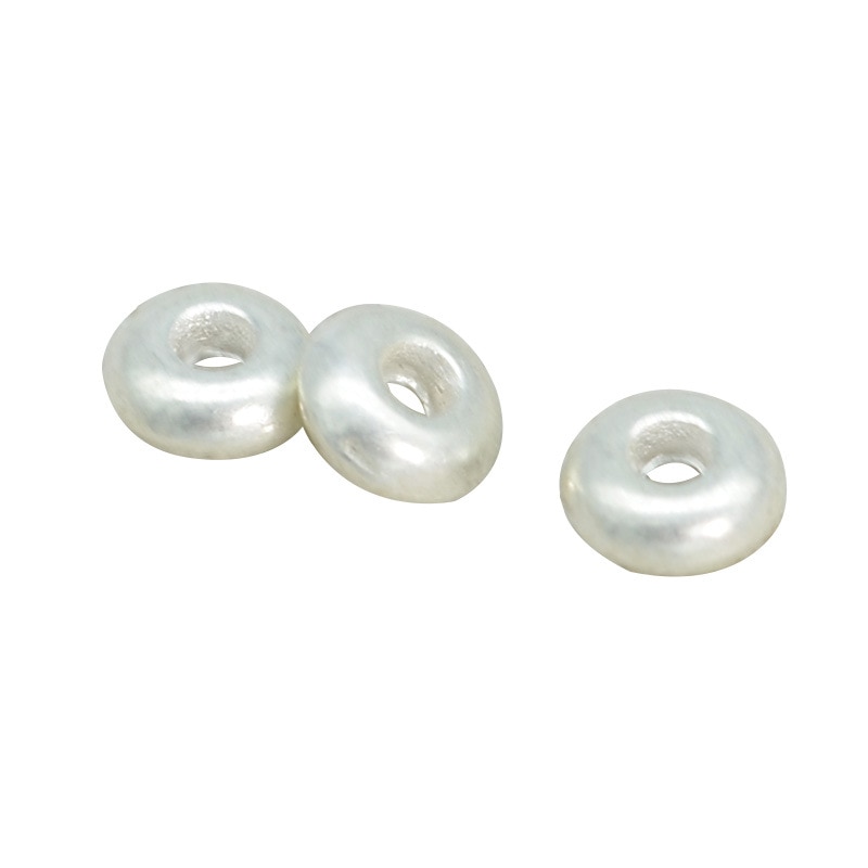 100 PCS 4.5*2mm Metal Alloy Dumb Silver Color Flat Round Spacer Beads DIY 1mm Hole Beads For Jewelry Making Wholesale Jewelry