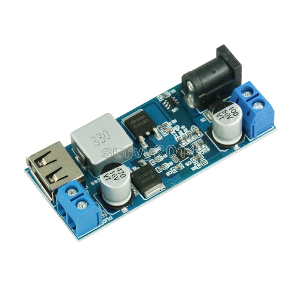 DC-DC 24V/12V To 5V 5A Step Down Power Supply Buck Converter Replace LM2596S Adjustable USB Step-down Charging Module For Phone